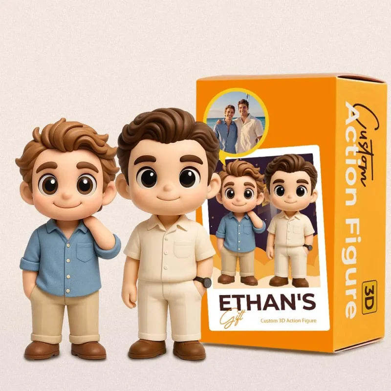 3D Printed Figurine for Brother from Photo – Premium Cartoon Gift for Him