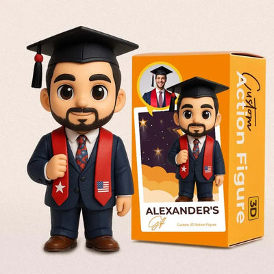 Custom Action Figure from Photo – Personalized Graduation Gift for Him or Her