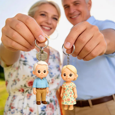 Personalized 3D Mini Figure Keychain from Photo – Custom Christmas Gift Idea for Her Him copy 1