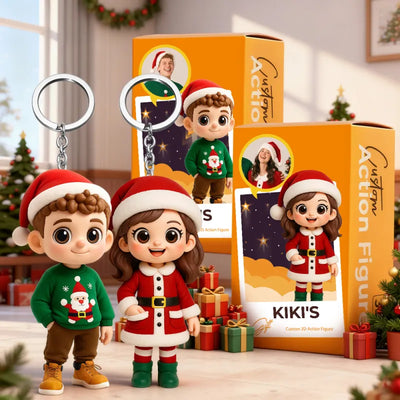Custom Figurine Keychain from Photo – Personalized Gift for Couples and Friends