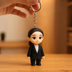 Personalized 3D Mini Keychain Doll from Photo – Custom Christmas Gift for Family Friends