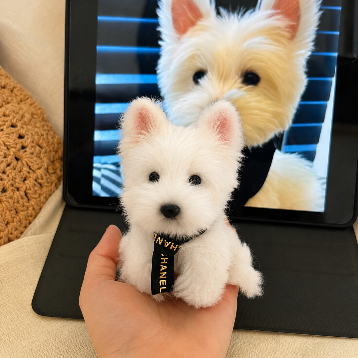 Custom Plush Pet Figurine from Photo - Miniature Dog Cat Clone Keepsake