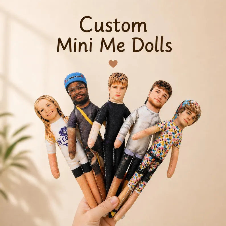 Full Body Custom Mini Me Doll Personalized Poseable Photo Doll Gift