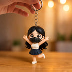 Personalized 3D Pet Portrait Keychain – Custom Animal Figure Photo Gift