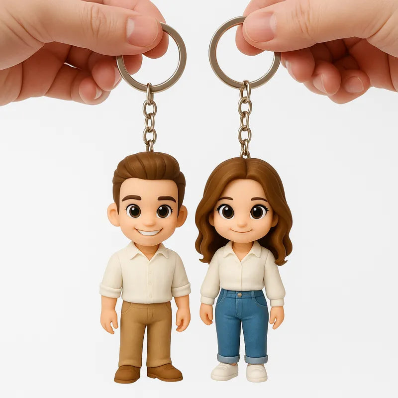 3D Printed Keychain Doll from Photo – Christmas Family Gift