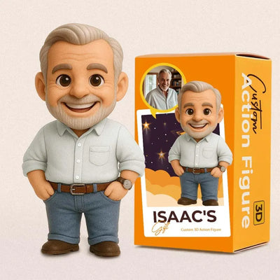 Custom Action Figure from Photo – Personalized Father's Day Toy Gift, Handmade Keepsake