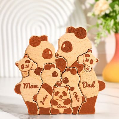 2 Big Pandas + 5 Babies