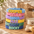 Waterproof Dog Collar with Custom Letter Charms - Pet Collar