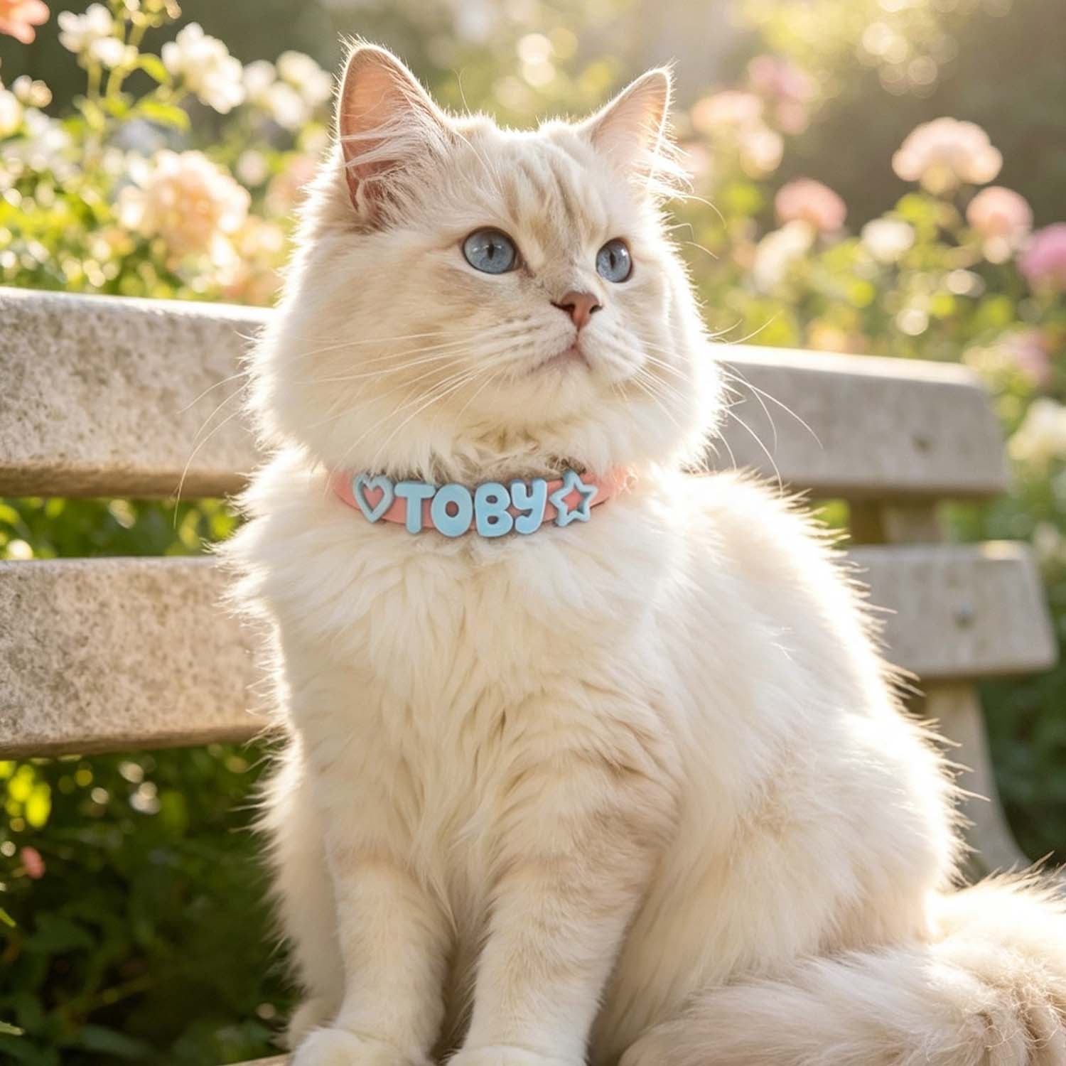 Dog Collar & Leash Set with Custom Letter Charms - Waterproof