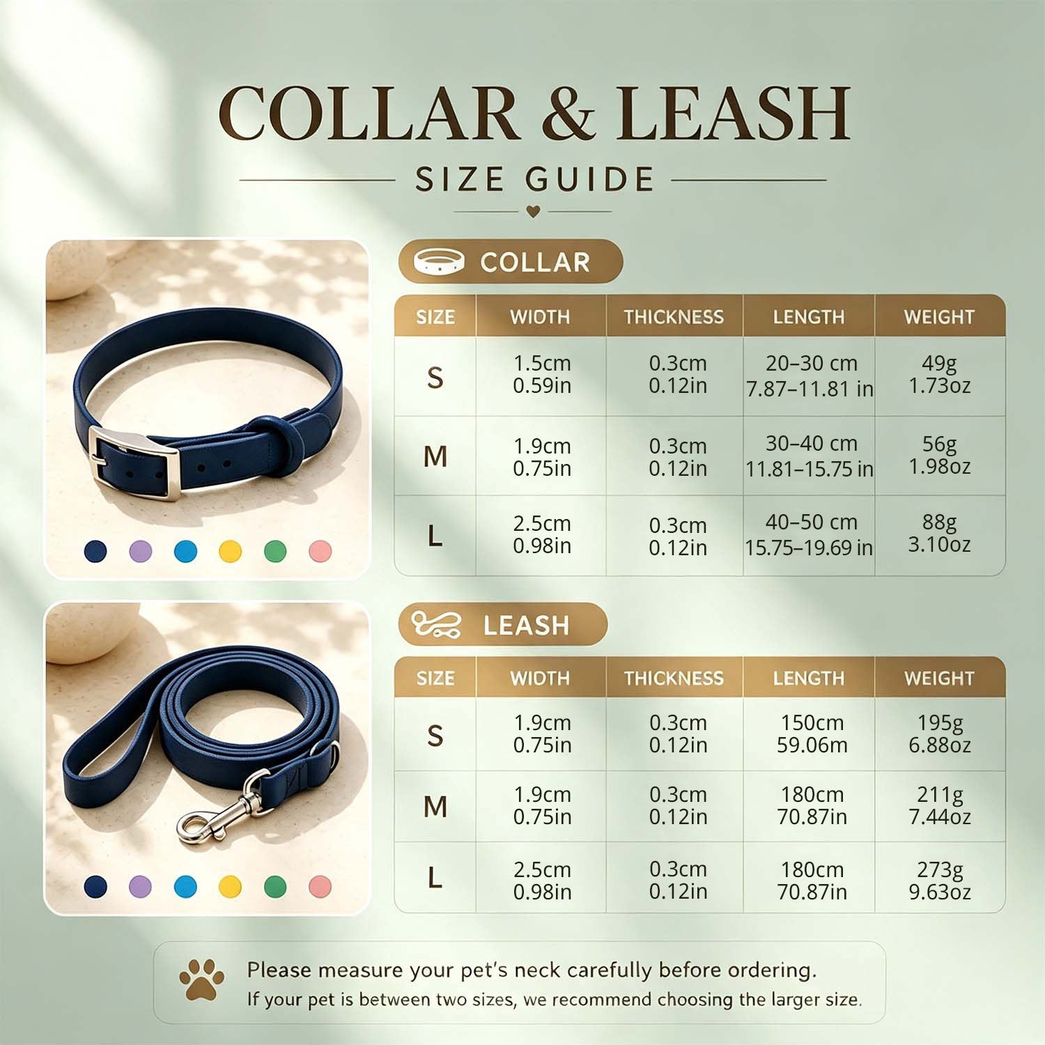Waterproof Dog Collar with Custom Letter Charms - Pet Collar