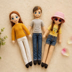 Full Body Custom Mini Me Doll Personalized Poseable Photo Doll Gift