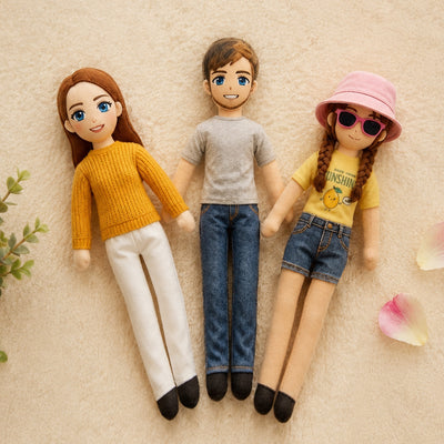 Full Body Custom Mini Me Doll Personalized Poseable Photo Doll Gift