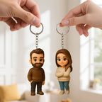 Personalized 3D Figurine Keychain – Custom Halloween Trick or Treat Gift for Pet