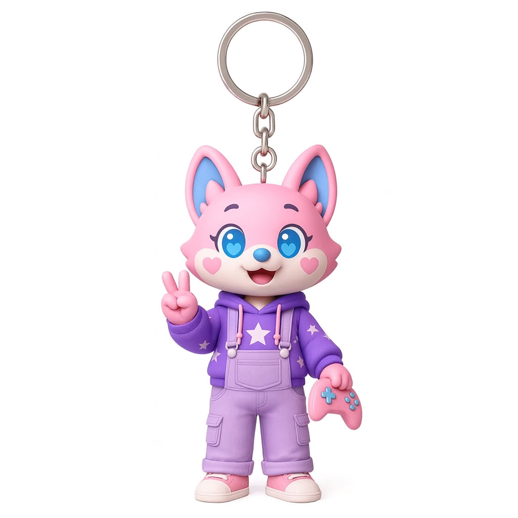 Personalized 3D Figurine Keychain – Custom Halloween Trick or Treat Gift for Pet