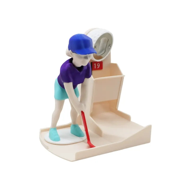 Custom Golf Figure Bottle Opener - Interactive Cap Launcher, Novelty Gift for Golf Lovers