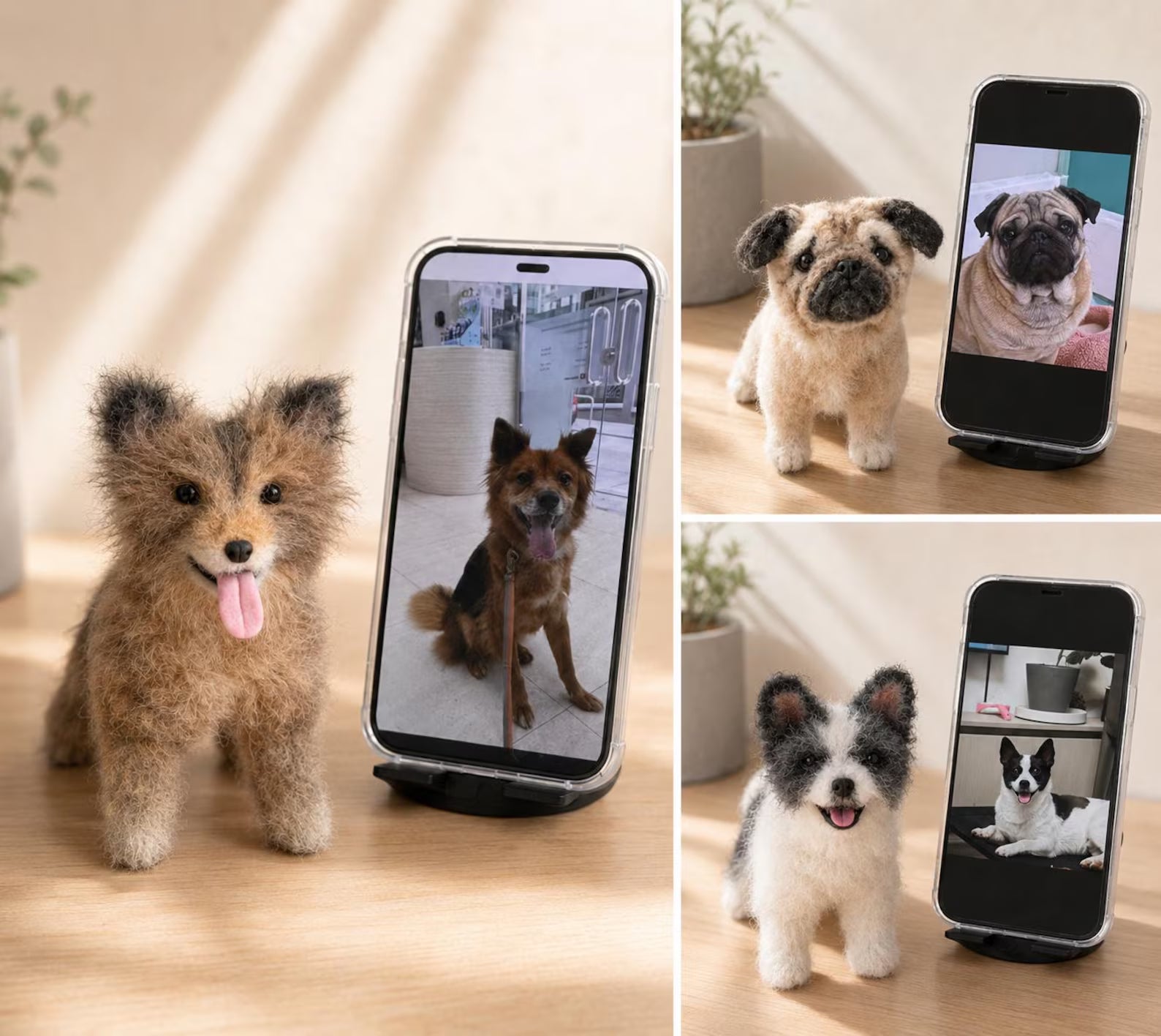 Handmade Plush Pet Clone Figurine - Custom Pet Memorial Gift Keepsake