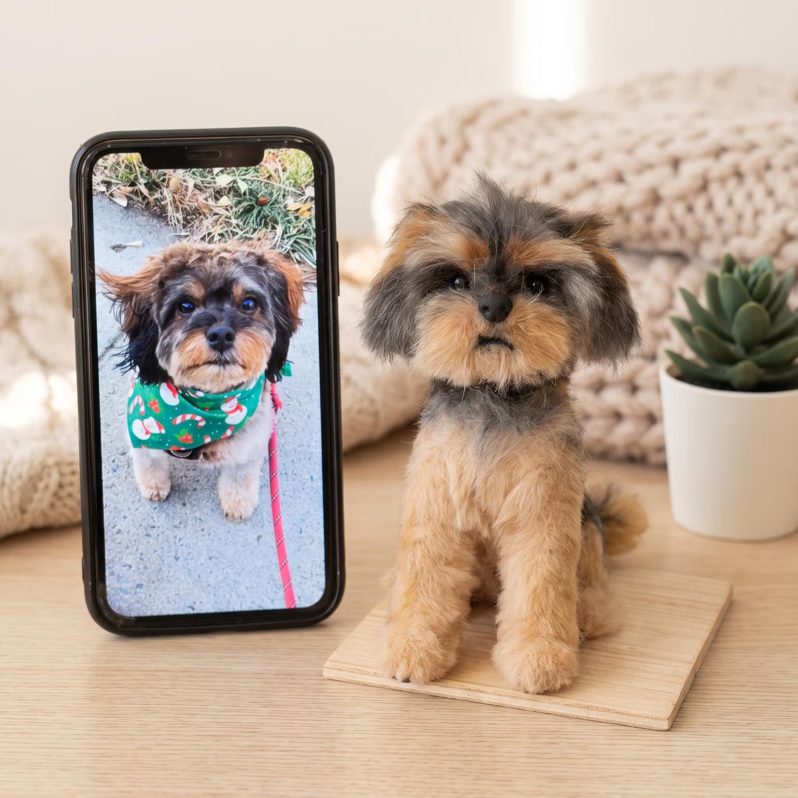 Handmade Plush Pet Clone Figurine - Custom Pet Memorial Gift Keepsake