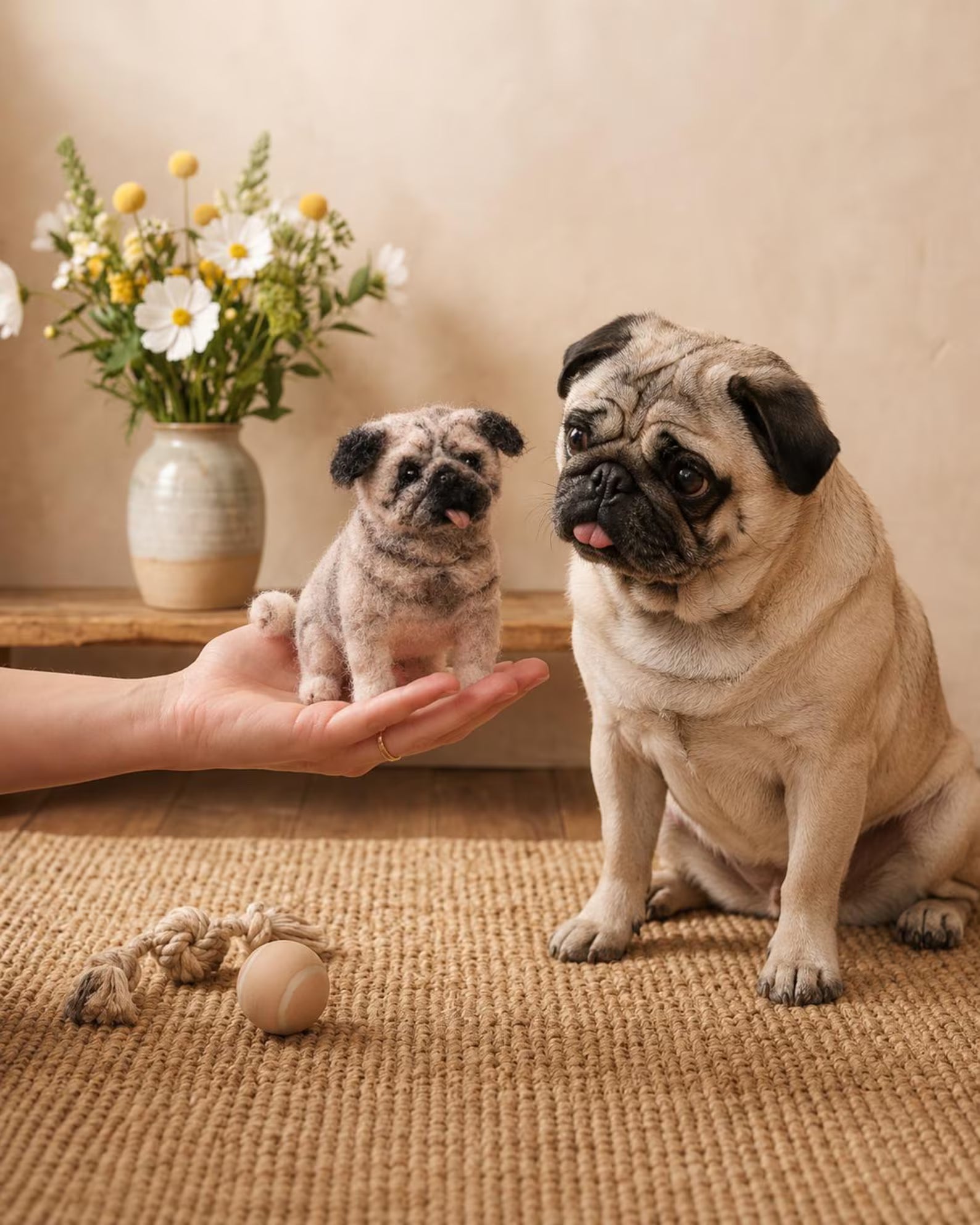 Handmade Plush Pet Clone Figurine - Custom Pet Memorial Gift Keepsake