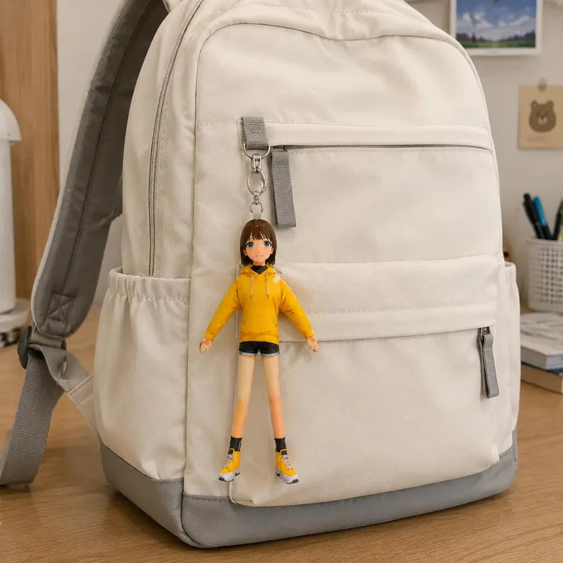 Custom Poseable Doll from Your Photo – Full Body Mini Me Figurine Gift